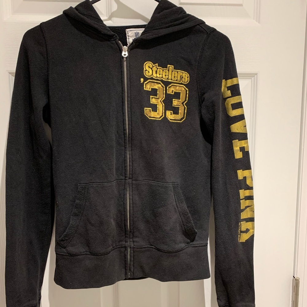 Victoria Secret Black & Yellow Steeler hoodie